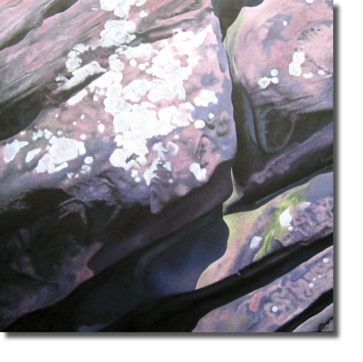 Rock Series 1 No.25 (2001)
105 x 105 cm
oil on canvas
(Sold)